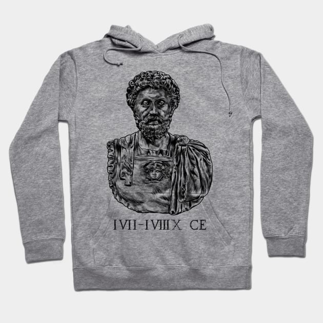 Philosopher King: Tribute to Marcus Aurelius Hoodie by Holymayo Tee